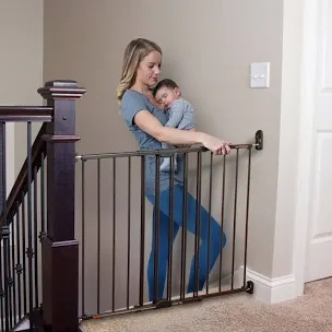 Toddleroo northstates MODEL 4950 EASY SWING & LOCK GATE MATTE BRONZE 1 PACK