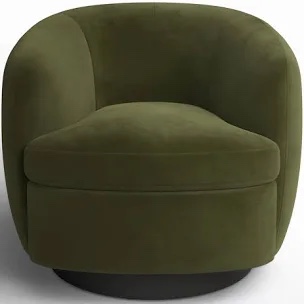 Marcy Upholstered Swivel Barrel Chair