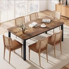 Garvee rustic, brown, long dining table