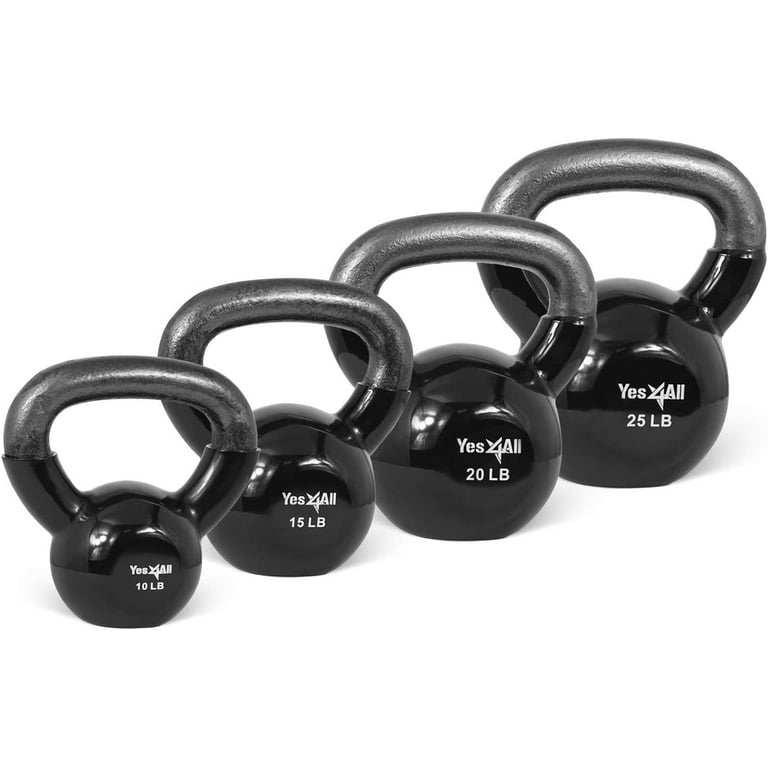 yes 4 all set of 4 black kettle bell set. 10 15 20 and 25 pounds 