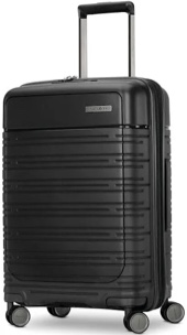 OLIXIS Central Hardside Expandable Luggage with Spinner Wheels, Black, 24 in
