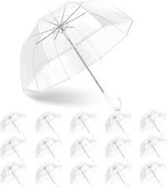 Clear Bubble Umbrella Wedding, High-Visibility Transparent Rain Umbrellas Bulk, Windproof Large Clear Umbrella, Firm and Durable, Dome Umbrellas for Wedding Bride Groom Photography Golf Outdoor