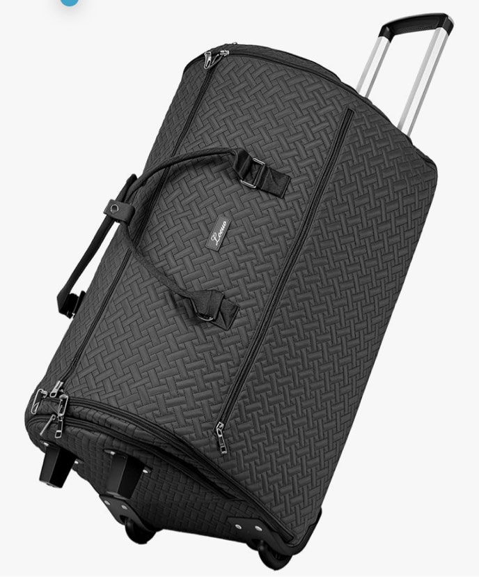 93l carry on garment duffle bag with wheels, folding convertible rolling garment bag for travel with shoes compartment, wheeled waterproof suit bag travel for men women