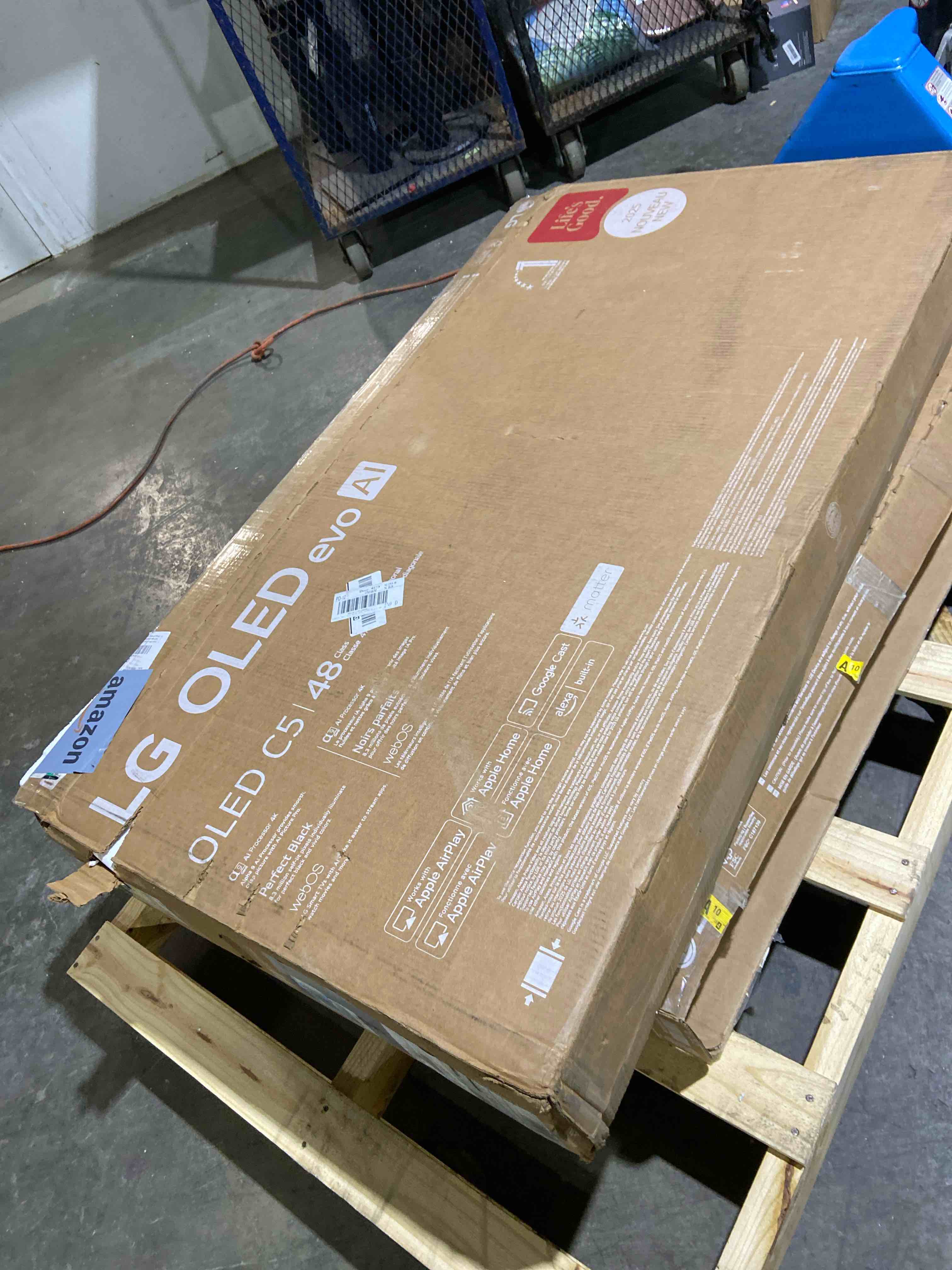 Condition photo showing As Is for LG 48-Inch Class OLED evo AI 4K C5 Series Smart TV w/Dolby Atmos, Dolby Vision, HDR10, AI Super Upscaling 4K, Filmmaker Mode, Wow Orchestra, Alexa Built-in (OLED48C5PUA, 2025) 48 Inches TV Only