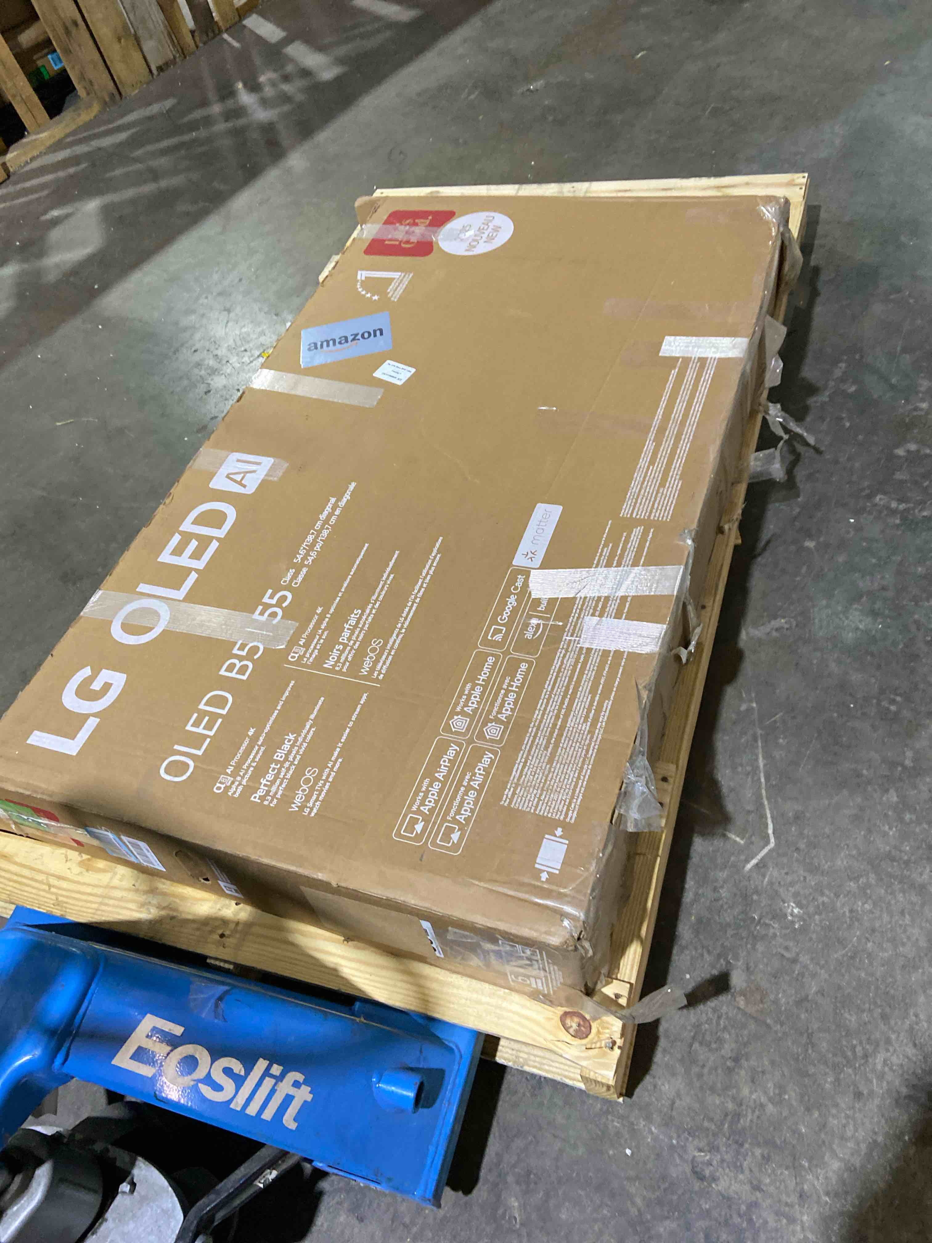 Condition photo showing As Is for LG 55-Inch Class OLED AI 4K B5 Series Smart TV w/Dolby Atmos, Dolby Vision, HDR10, AI Super Upscaling 4K, Filmmaker Mode, Wow Orchestra, Alexa Built-in (OLED55B5PUA.AUSZ, 2025)