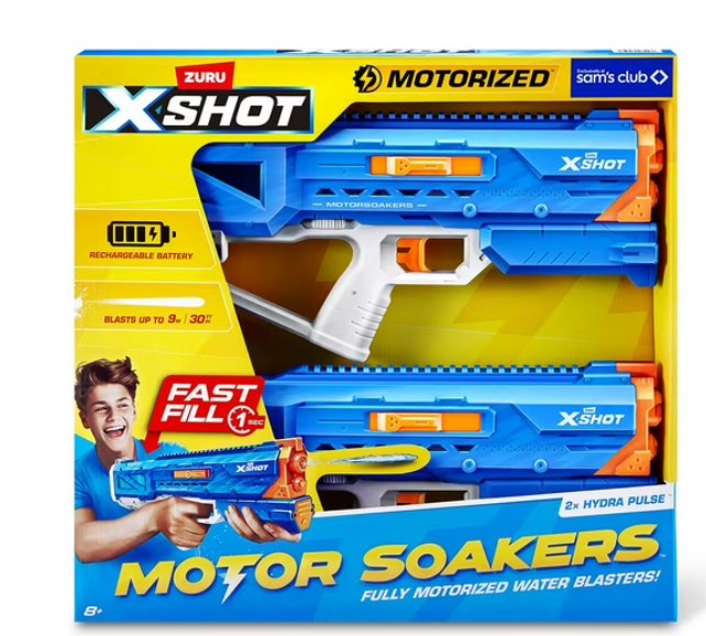 Zuru X-Shot Water Hydra Pulse Motor Soaker, 2 pk.