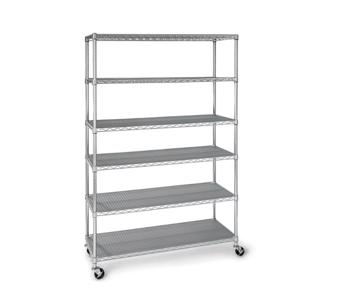 Member's Mark 6-Tier NSF Heavy Duty Wire Shelving, 47.75" W x 18" D x 75.5" H