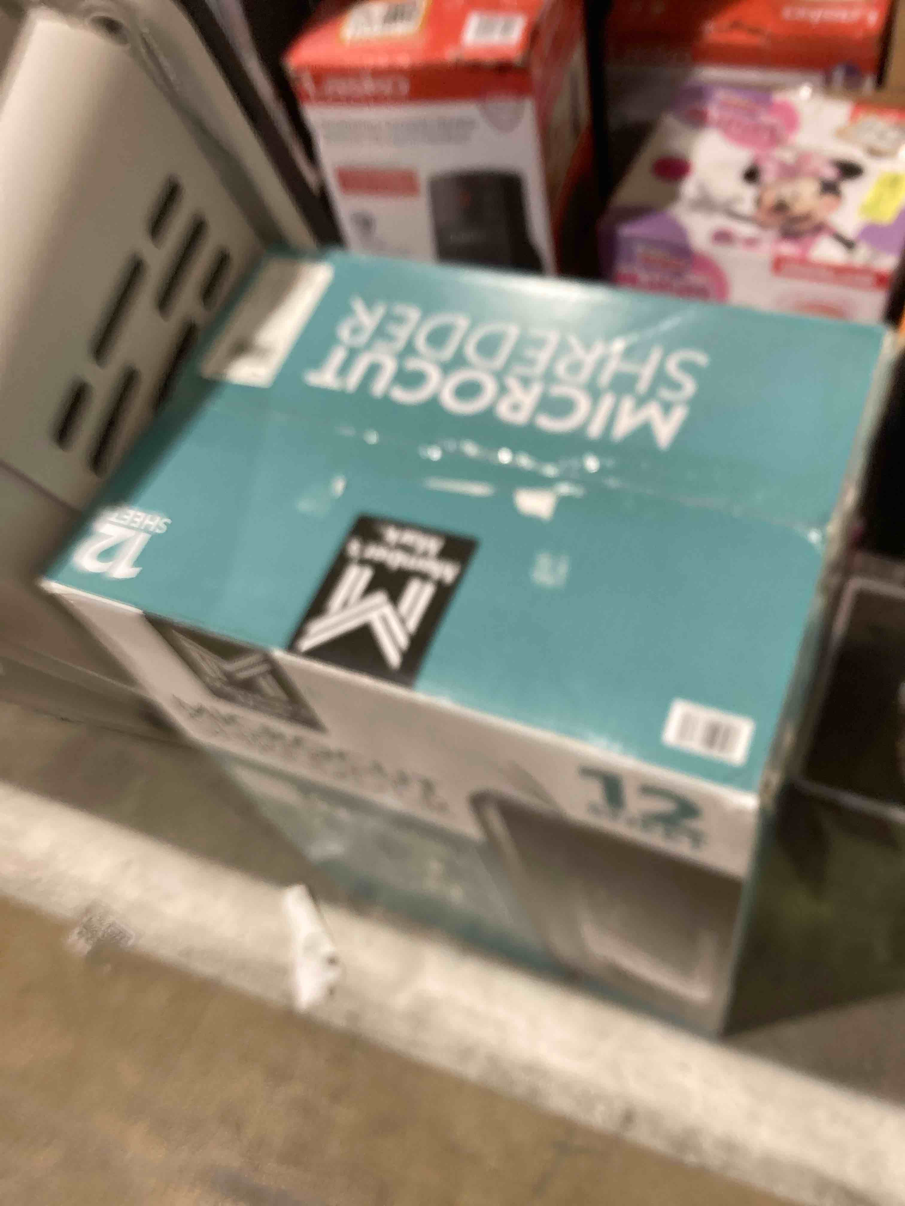 Condition photo showing New/Like New for Member’s Mark 12-Sheet Micro-Cut Shredder, 4.49 Gallon Bin