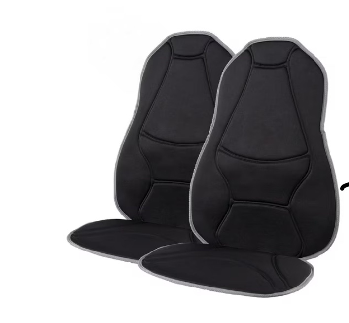 Homedics Heated Travel Cushion With Vibration Massage, 2-Pack, Black