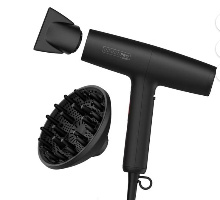 infinitipro by conair digitalaire hair dryer with brush and storage bag
