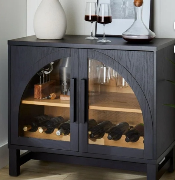 Better Homes & Gardens Juliet Arch Door Kitchen Console, Black Finish