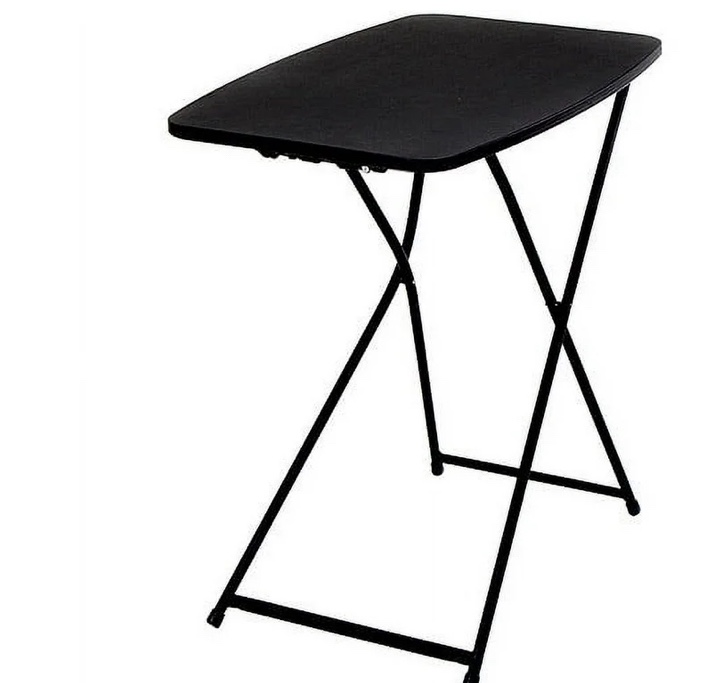 mainstays 26" adjustable height personal folding table, black