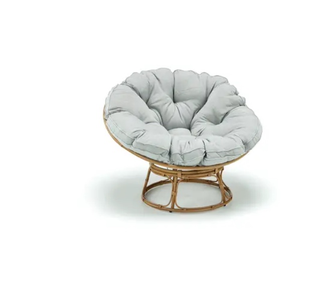 better homes & gardens emma papasan accent chair, gray linen