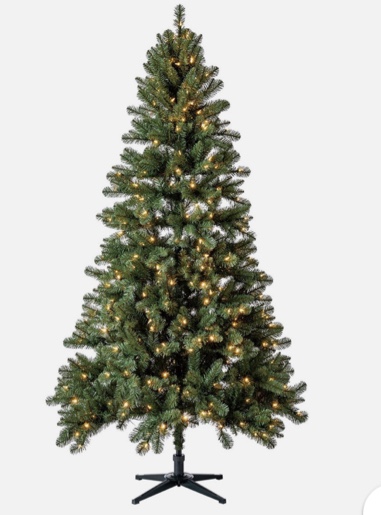 holiday time 7' pre-lit duncan fir green artificial christmas tree