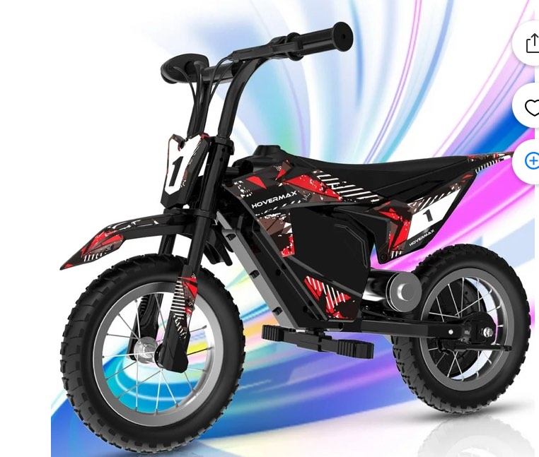 HOVERMAX Electric Dirt Bike, 150W Electric Motorcycle 10MPH Max Speed, Ride On Toys motocross for Kids