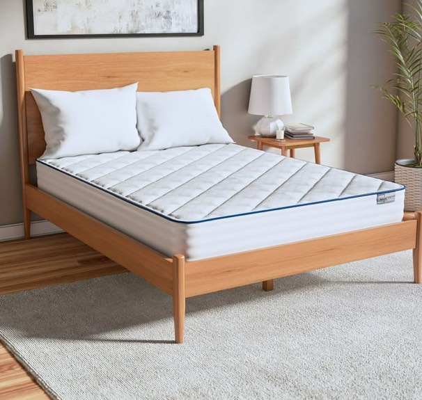 mainstays 8" pocket spring hybrid bed mattress in a box, medium firm full