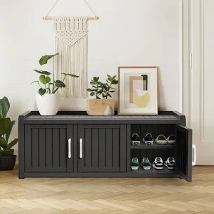 47" 3-Door Shoe Storage Cabinet