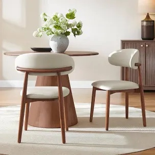 Upholstered Solid Wood Dining Chair Side Chair