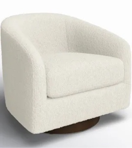 Bennett Upholstered Swivel Barrel Chair