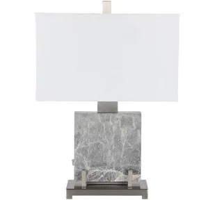 22" Lazio Grey Marble Lamp