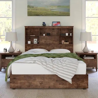 tryston lighted led bookcase bed (damaged missing parts)