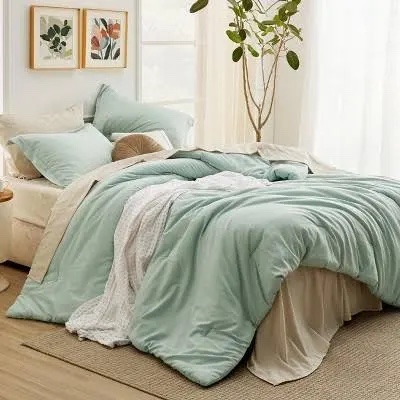 bedsure all season boho comforter set with throw blanket and decor