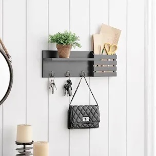 decorative key and mail holder for wall