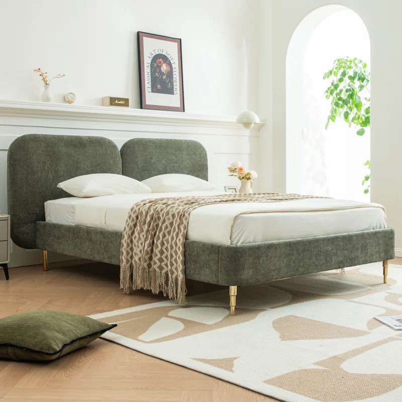 willma upholstered platform bed frame and headboard(headboard only)