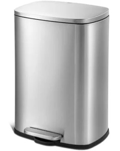 stainless steel step on trash can - 13.2 gallons
