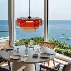 Mid Century Modern Glass Pendant Light