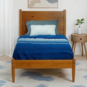 Eco flex furniture, mid-century panel, twin size platform bed