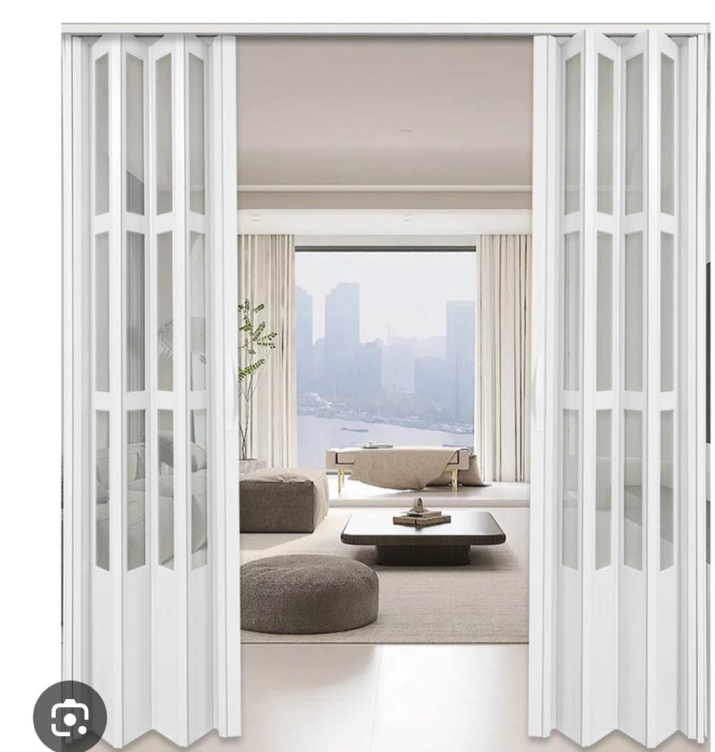 Double Walled Foldable Heavy Duty Accordion Doors Interior Doors