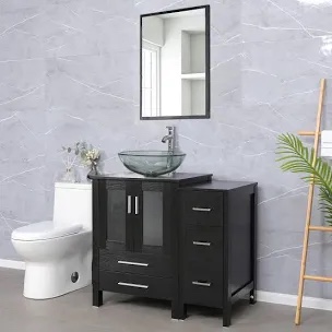 3 combo 36" Single Bathroom Vanity (sink bowl only) 