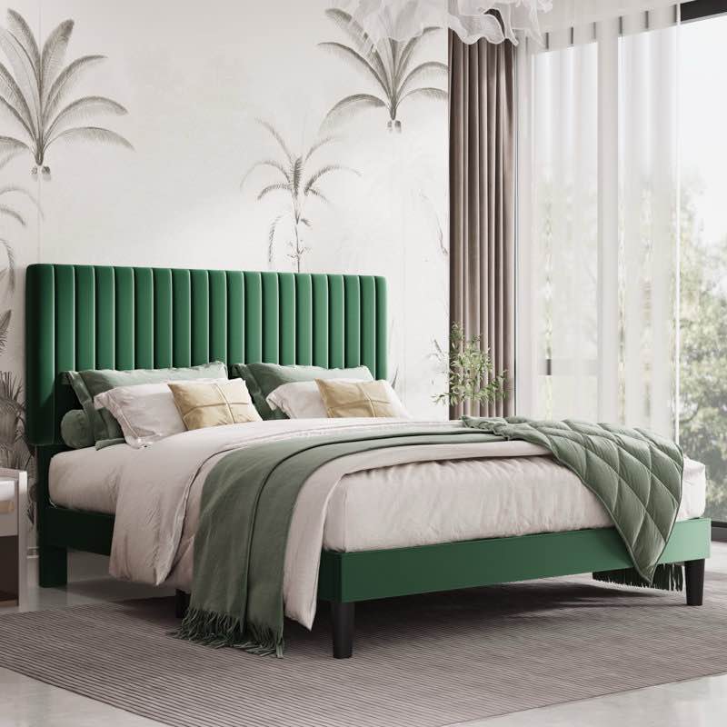 Dunphy Upholstered Platform Bed with Adjustable Headboard Queen 