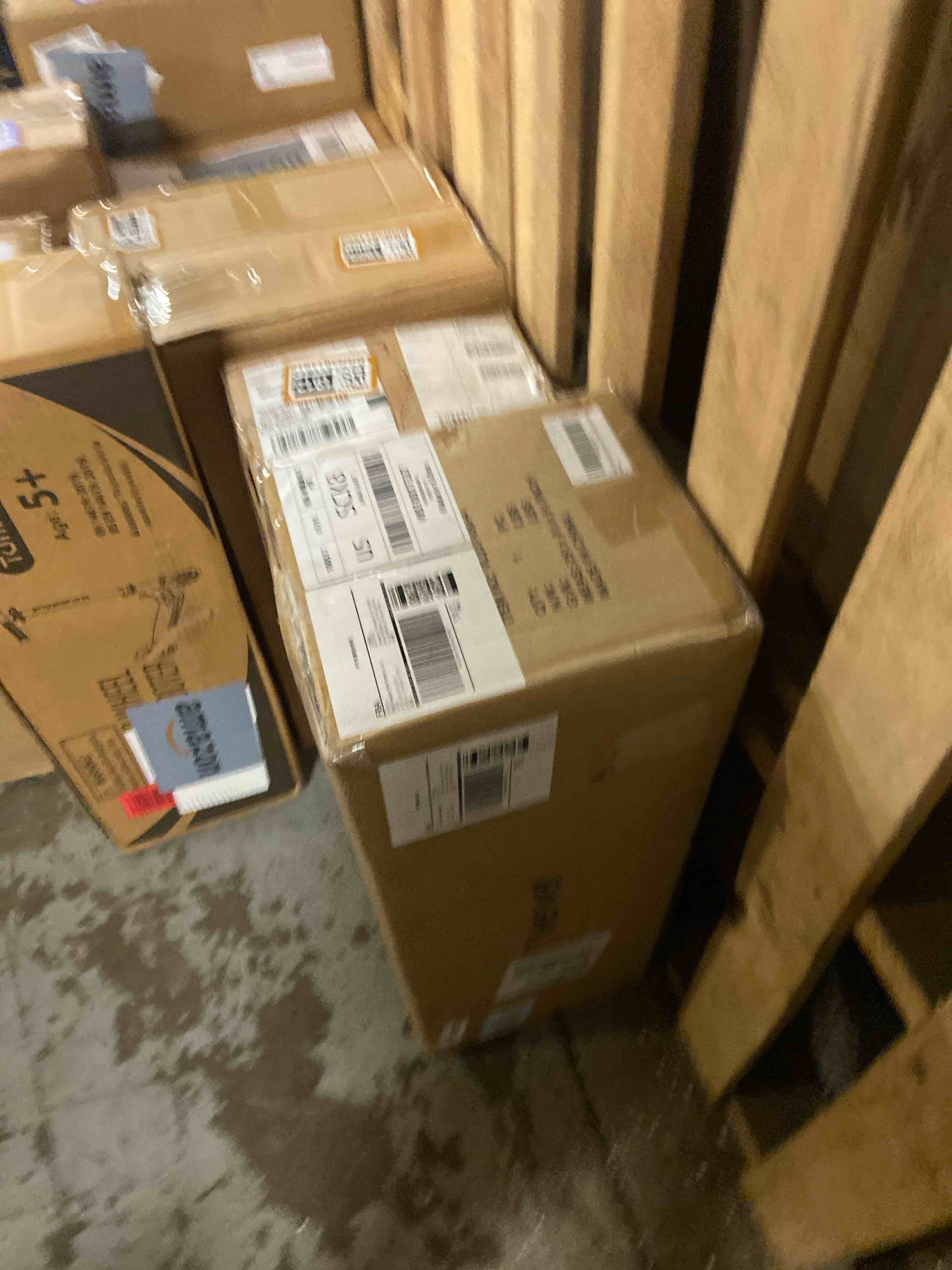 Condition photo showing New/Like New for Bathroom Light Fixtures, 4 Light Brushed Gold Vanity Lights with Flared White Fabric Shade, 28 Inch Wall Sconce, Modern Sconces Wall Lighting for Hallway Bedroom, VL837-BG-4 Brushed Gold 4-Light