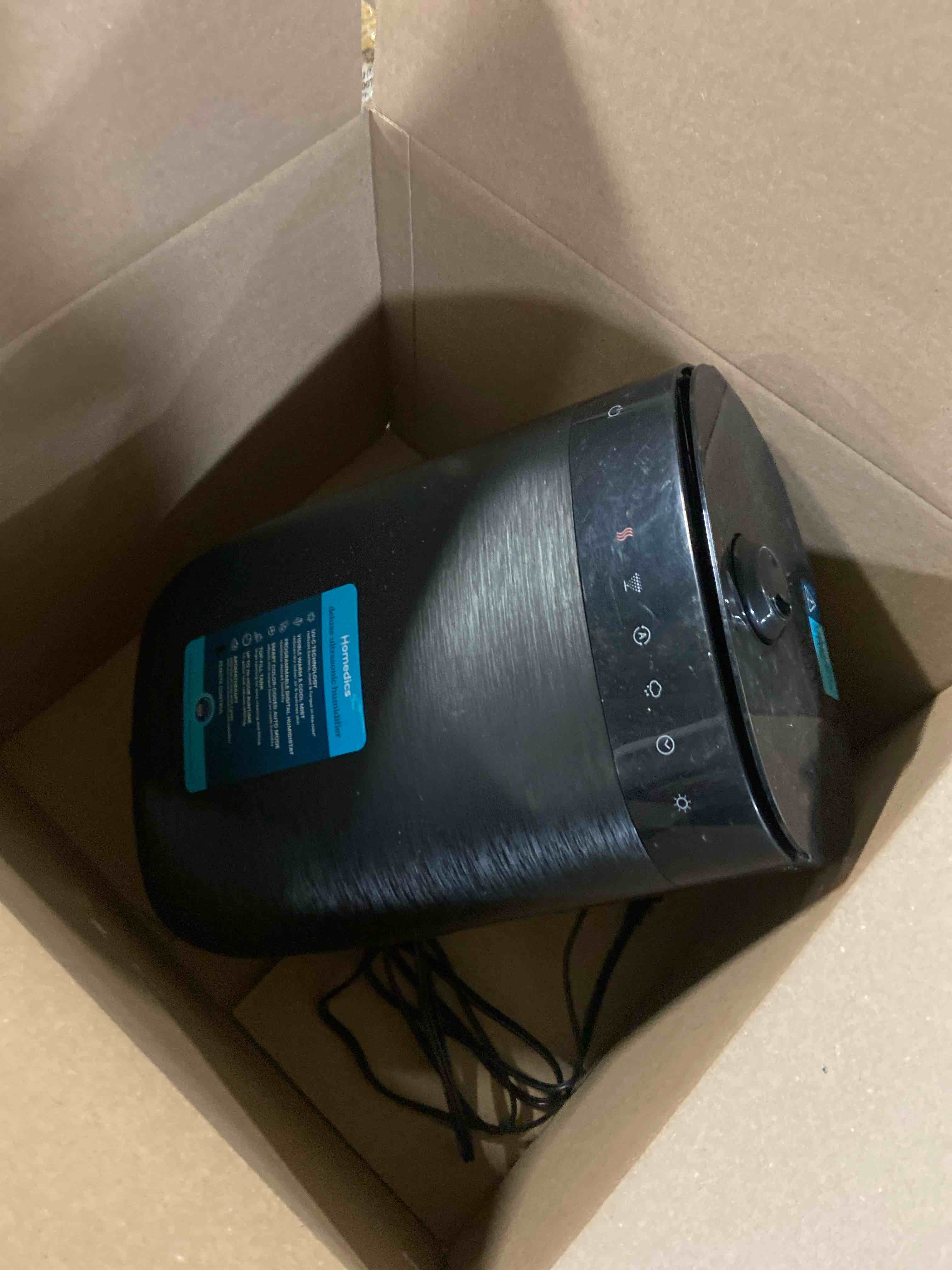 Condition photo showing Good Condition for Homedics Deluxe Ultrasonic Humidifier for Large Rooms, Warm or Cool Mist, UV-C Technology, 1.5-Gallon Top Fill Tank, Smart Digital Programmable Humidistat, Home Dry Air Relief, Aromatherapy