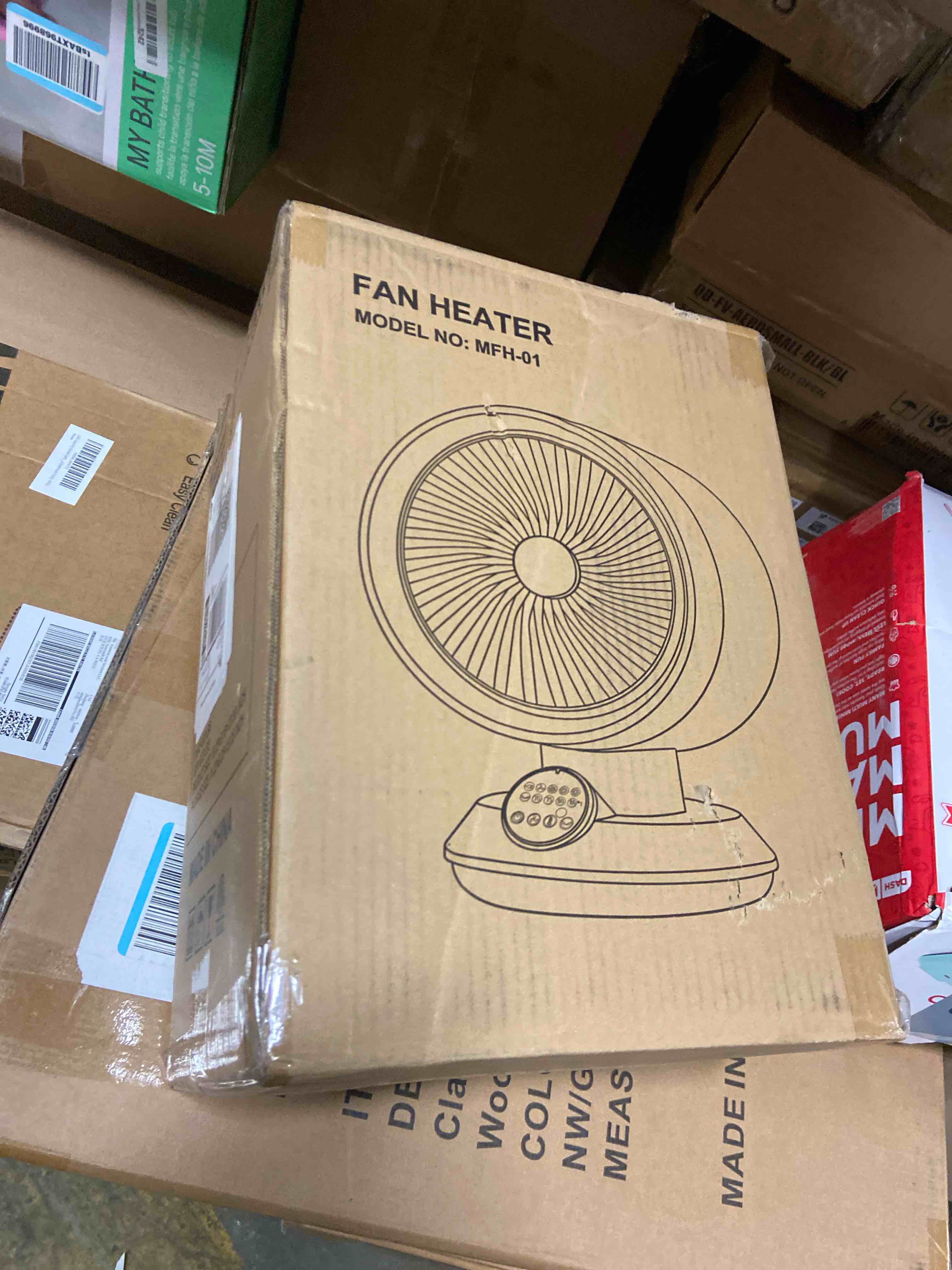 Condition photo showing New/Like New for Heater and Fan Combo for Indoor Use, 2-in-1 1500W Portable Desk Heating & Cooling Fan, Oscillating with Adjustable Thermostat, 2 Heat & Fan Modes, Tip-Over Protection, Quiet Space Heater White