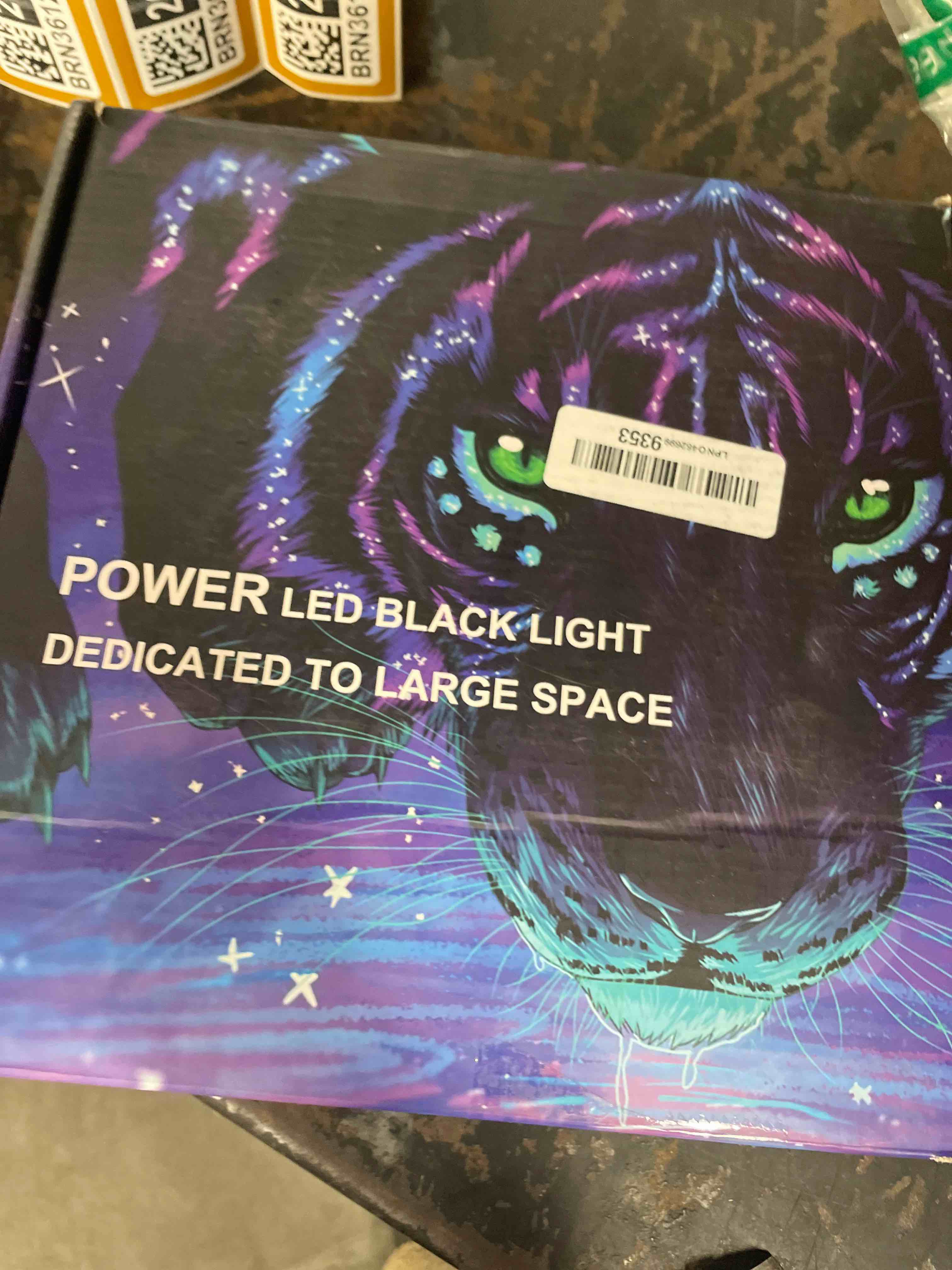 Condition photo showing New/Like New for 150W UV Black Light, 2 Pack Powerful IP66 Waterproof LED Lamps for Neon Glow Party, Halloween, Christmas Decor and Art Displays in Large Space (150W (2 Pack)) 150W ( 2 Pack )
