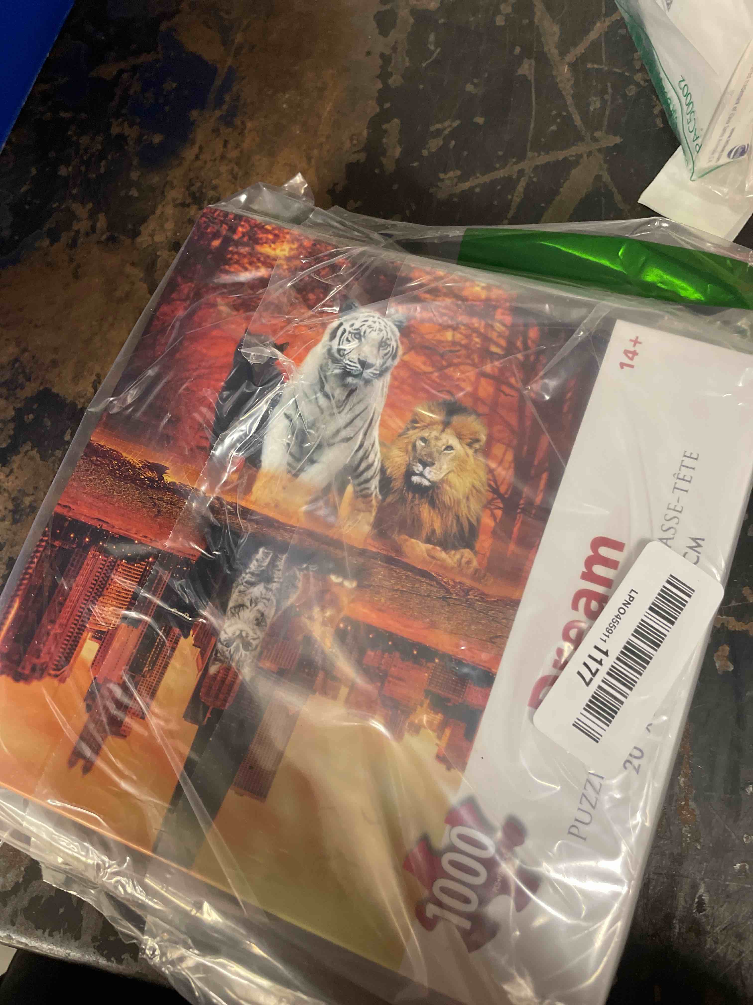 Condition photo showing New/Like New for Jigsaw Puzzles 1000 Pieces Puzzles for Adults, Cat Tiger Puzzle Animal Adult Toys, 27x20 Unique Difficult and Challenge Large Puzzle Game Toys Gift Dream