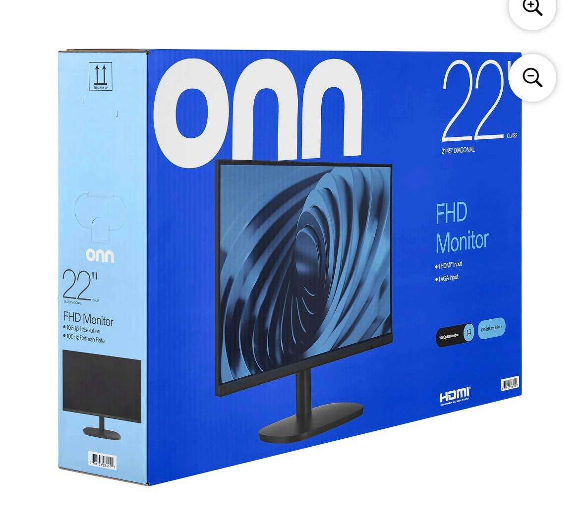 Condition photo showing As Is for 22” surf onn. monitor