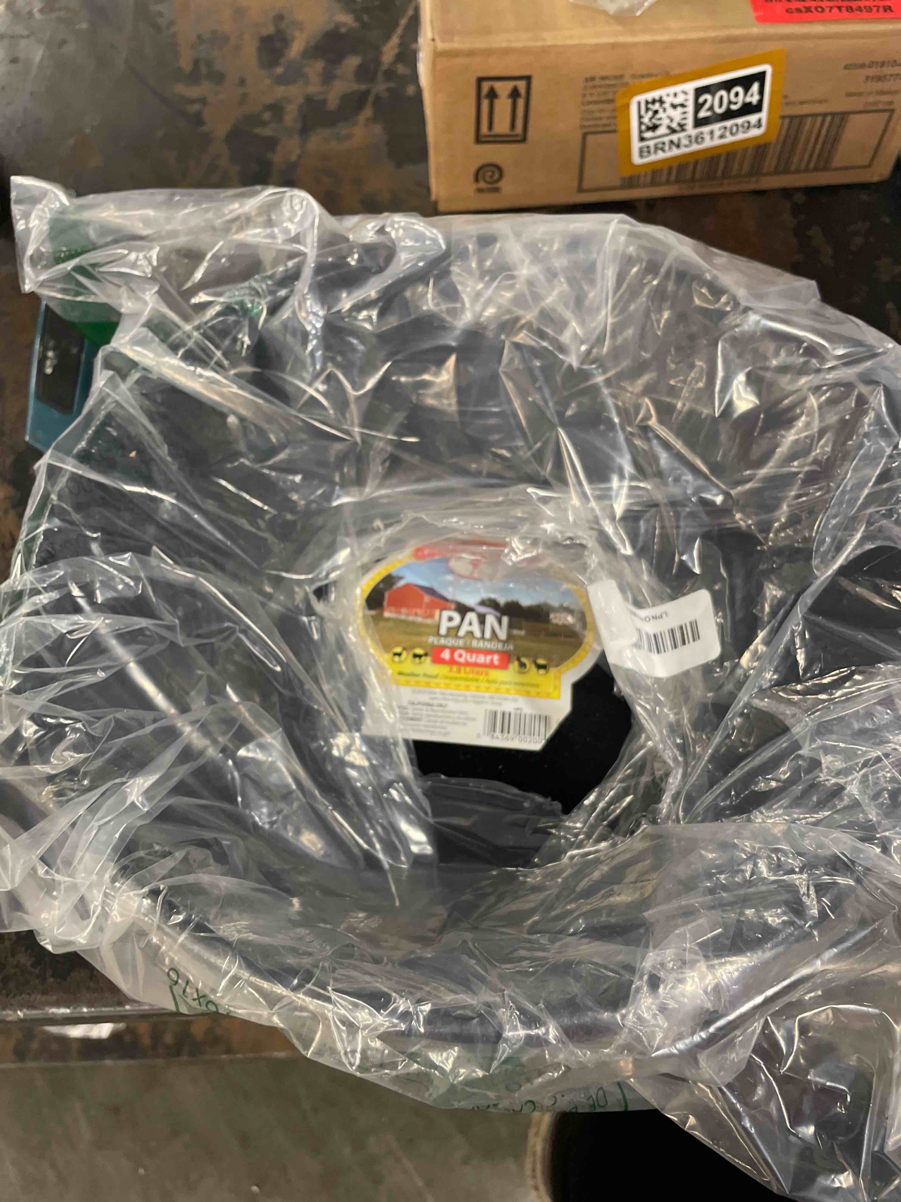 Condition photo showing New/Like New for Little Giant® Heavy Duty Rubber Tub | Durable Rubber Feed Pan | Indoor & Outdoor Use | Rubber Feed Bucket | 4 Quarts