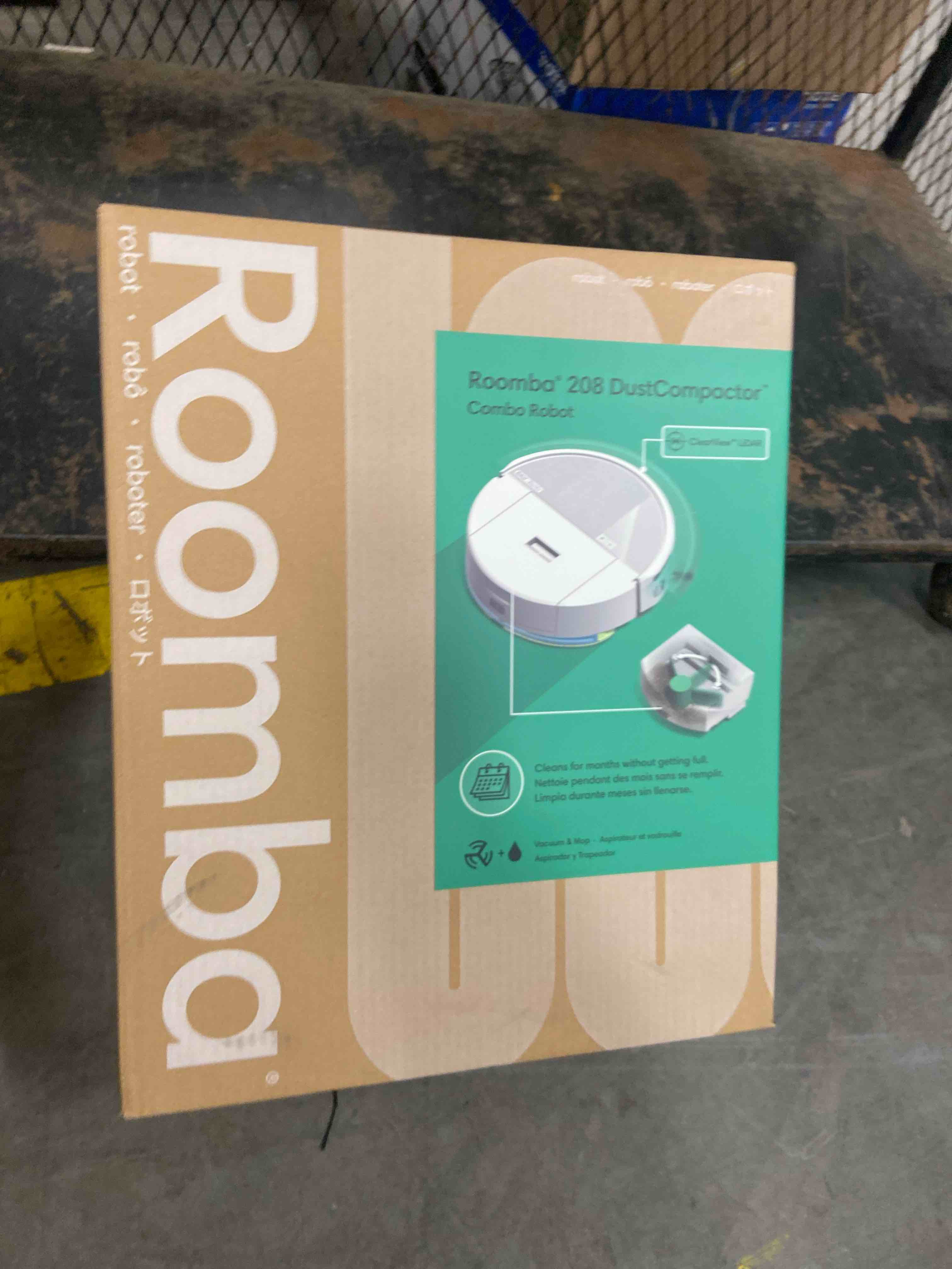 Condition photo showing New/Like New for iRobot Roomba 208 DustCompactor Combo Robot Vacuum and Mop