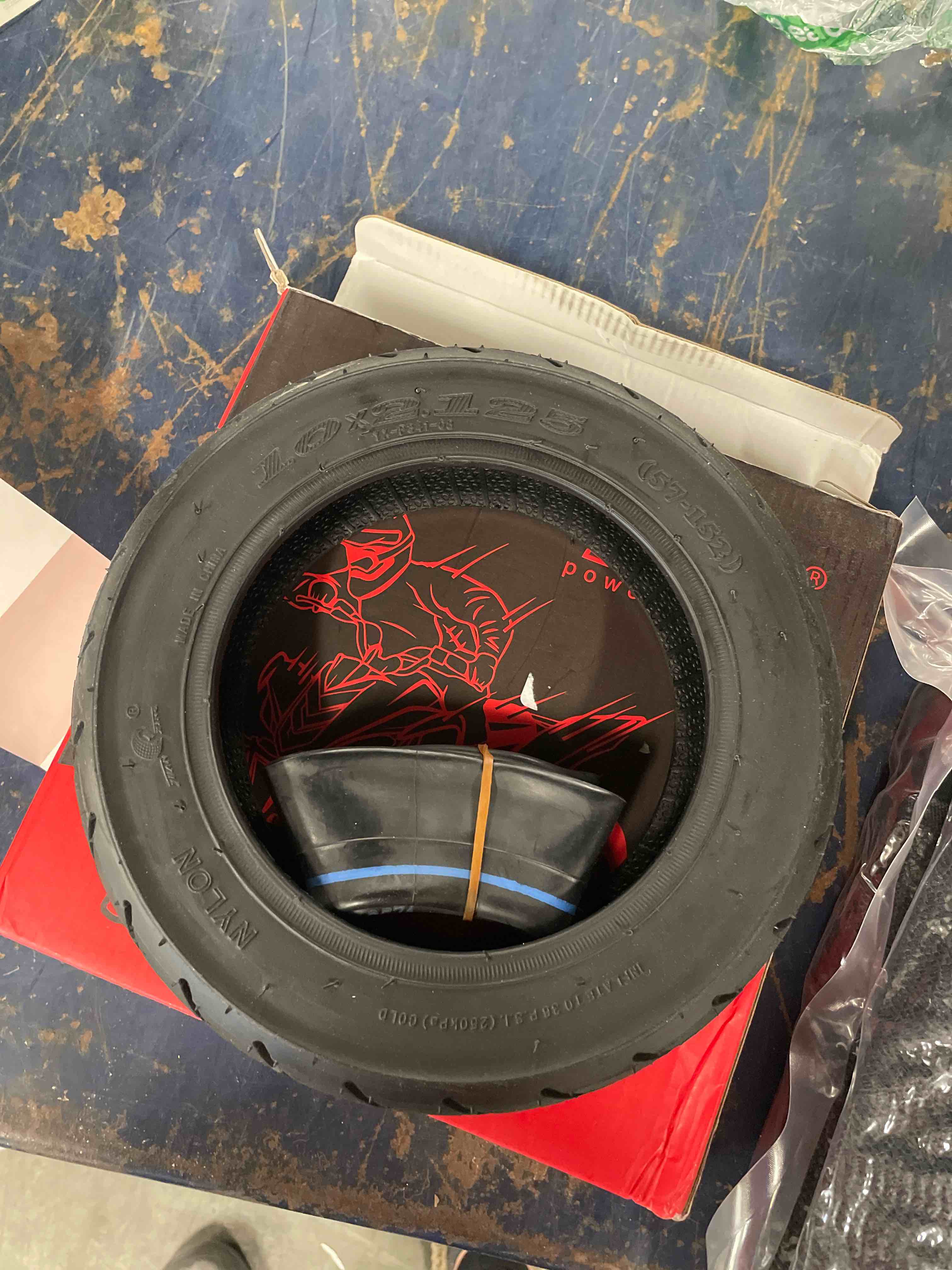 Condition photo showing New/Like New for SYACHI 10x2.125 Scooter Tires [Slot 43mm] 10x2.125 Honeycomb Solid Tires No Inflation, Puncture-Resistant Heavy Duty Replacement Wheels for Segway Ninebot F20, F25, F30, F40, D28U?1 Pack