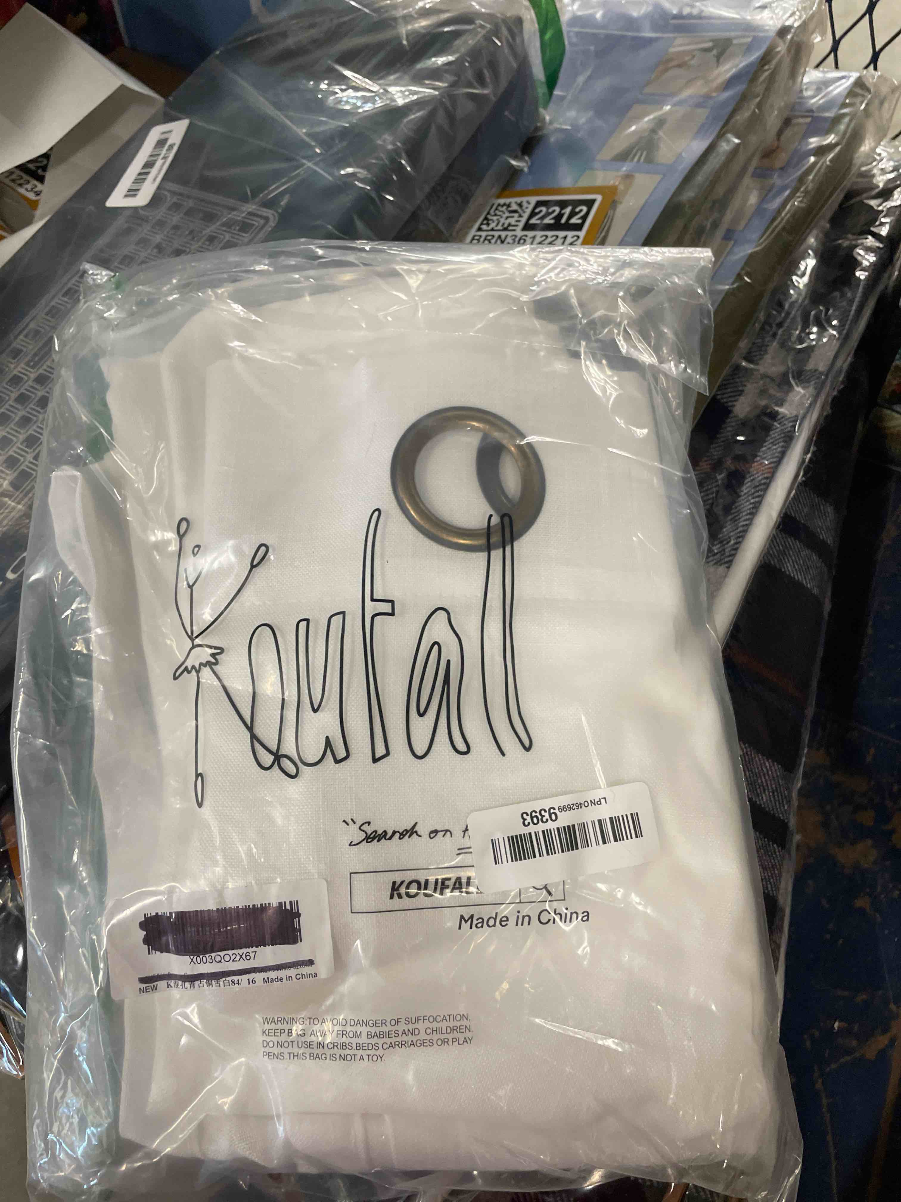 Condition photo showing New/Like New for White Linen Curtains 84 Inches Long with Dark Grommet for Living Room Modern Farmhouse Textured Light Filtering Semi Sheer Curtains 84 Inch Length 2 Panels Set for Bedroom 52"W x 84"L (Pack of 2) White
