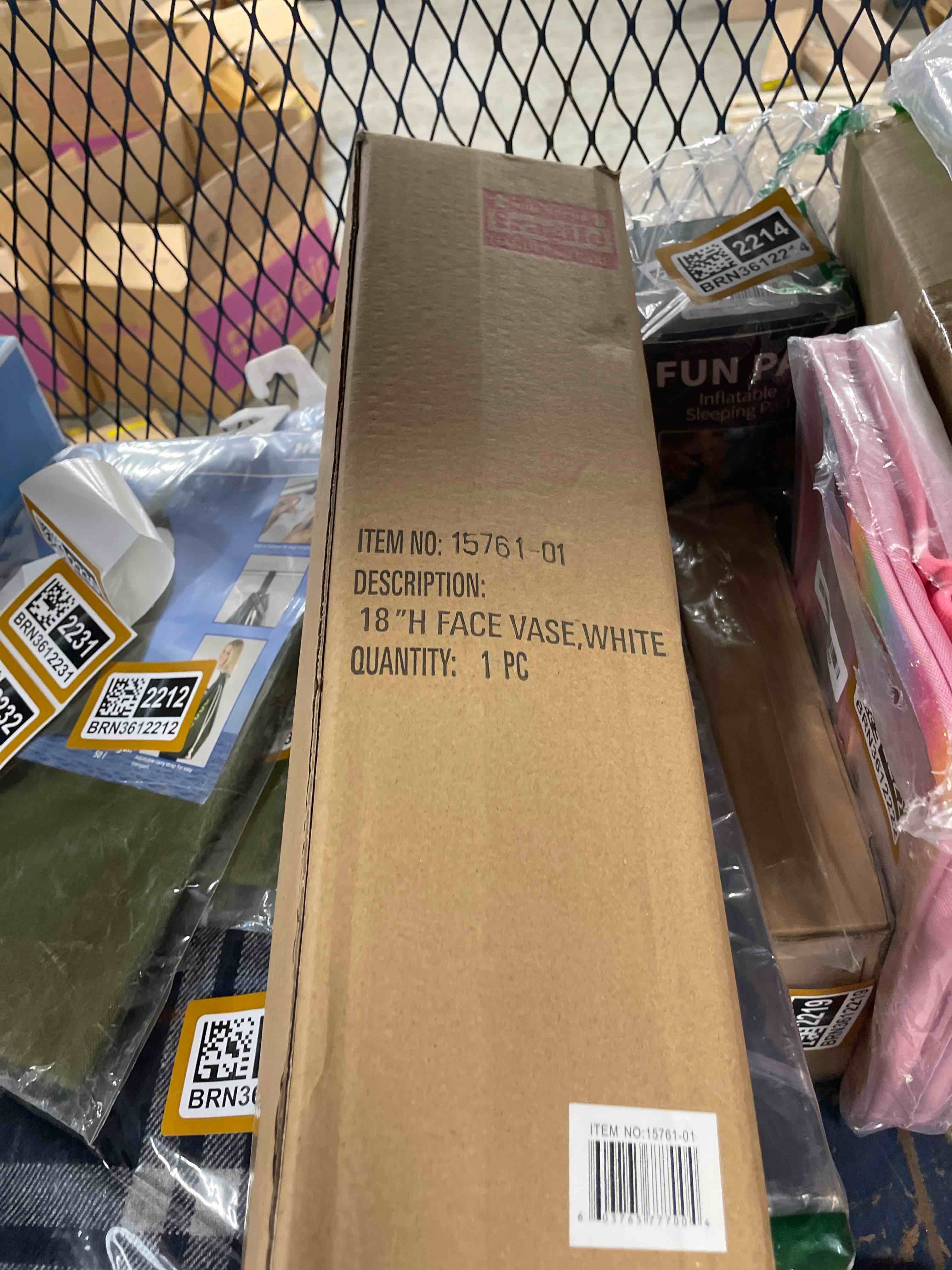 Condition photo showing New/Like New for Sagebrook Home 18 h Face Vase  White