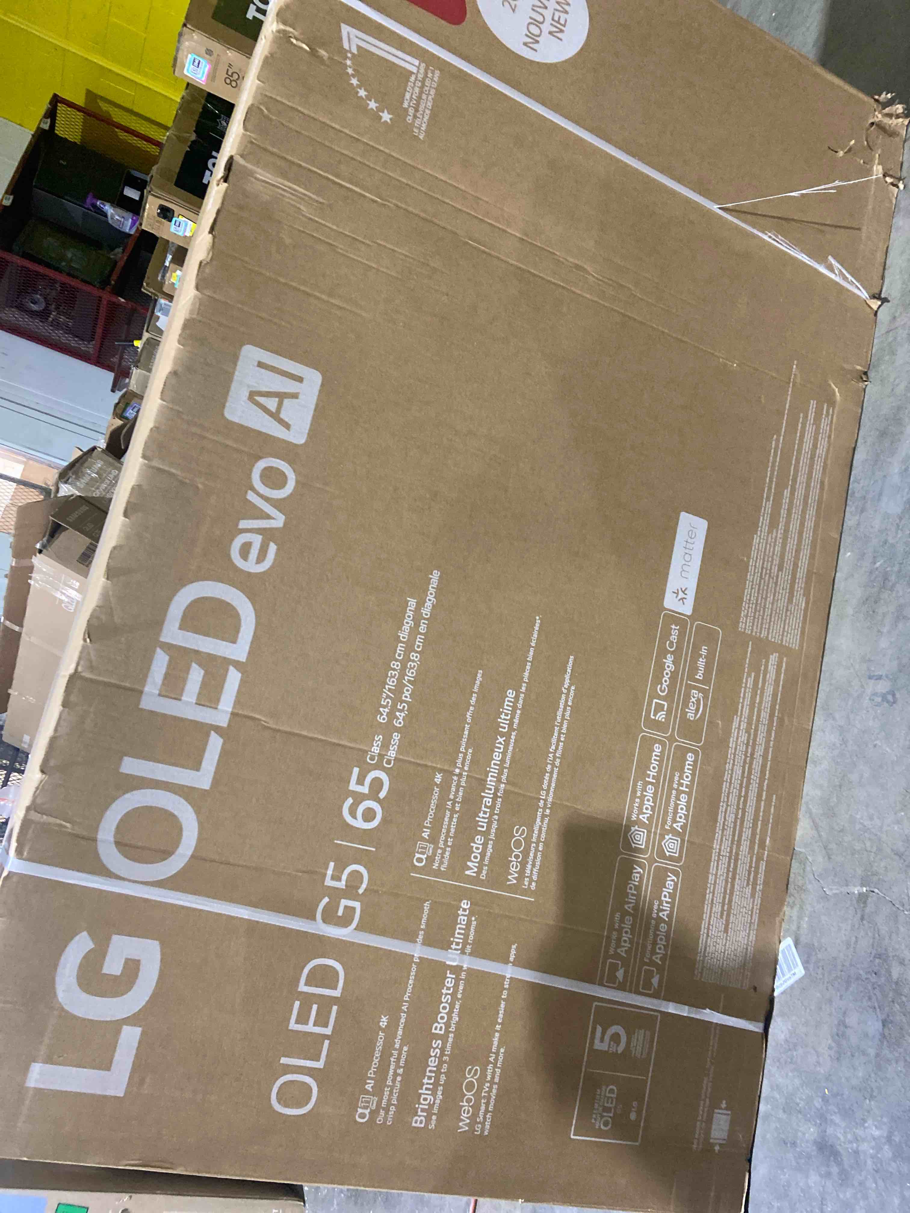 Condition photo showing New/Like New for LG 65-Inch Class OLED evo AI 4K G5 Series Smart TV w/Dolby Atmos, Dolby Vision, HDR10, AI Super Upscaling 4K, Filmmaker Mode, Wow Orchestra, Alexa Built-in (OLED65G5WUA, 2025)
