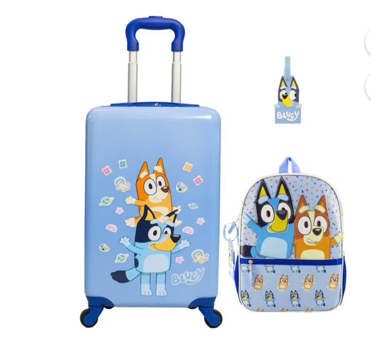 3pc luggage & backpack set with luggage tag