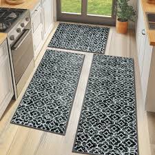 machine washable non-slip kitchen mat (set of 3)