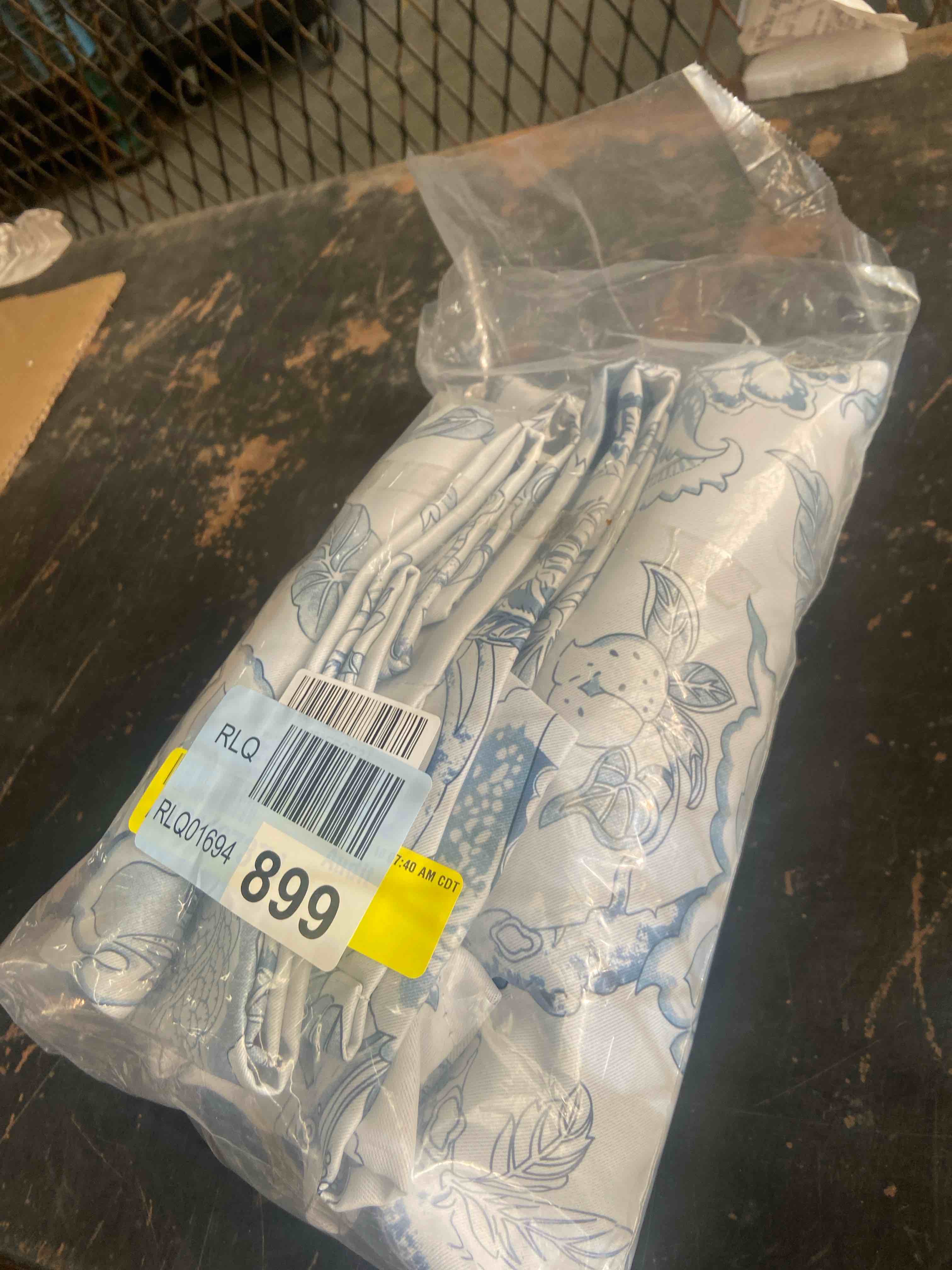 Condition photo showing New/Like New for h.versailtex thermal insulated blackout curtain adjustable kitchen tie up curtains rod pocket panel for small window-42 wide by 63" long-vintage floral in storm blue