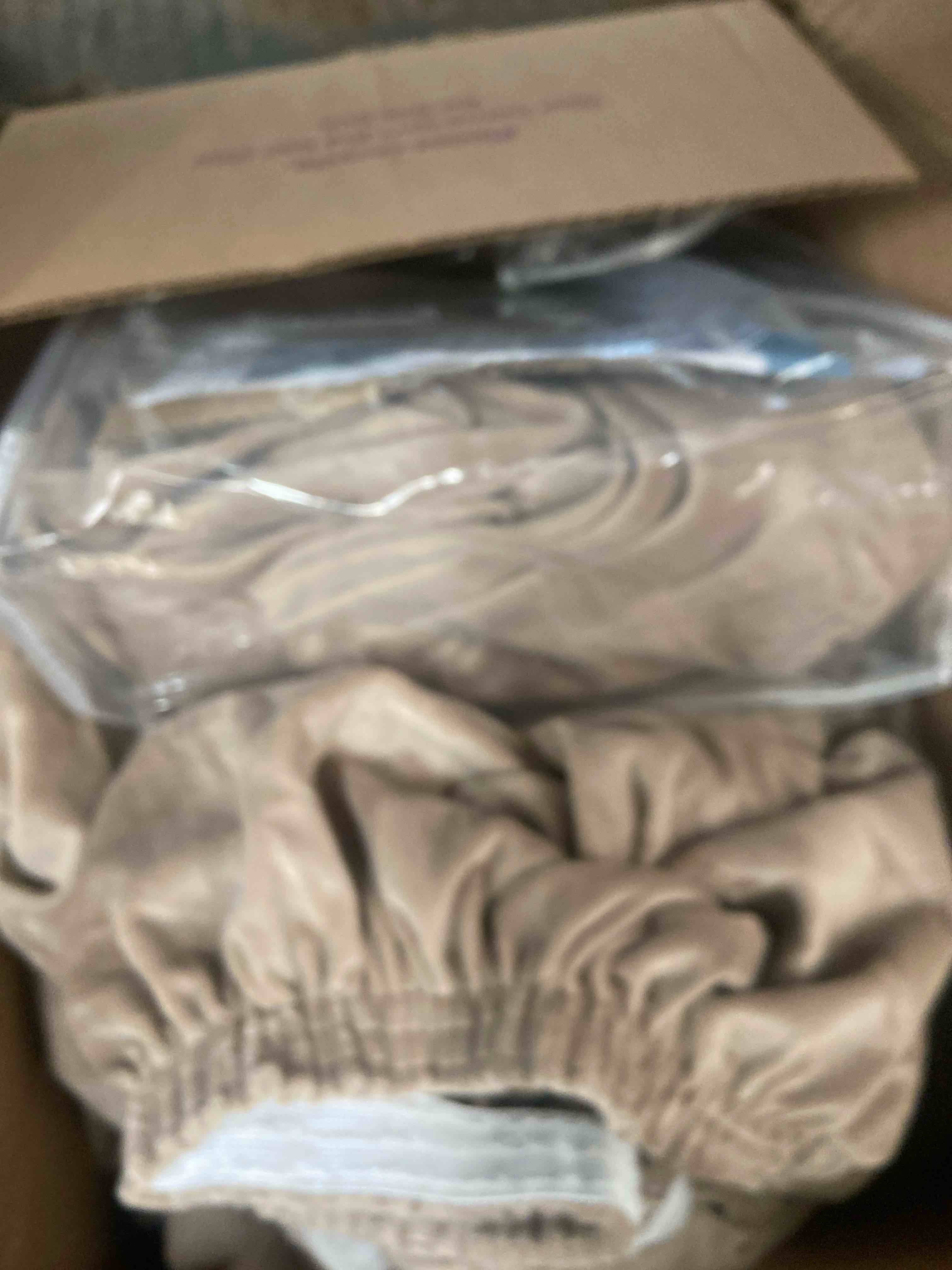 Condition photo showing New/Like New for 4 piece velvet sofa cover high stretch couch slipcover - 72 -96 (3 cushions) taupe